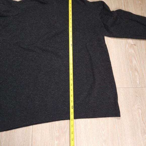 Inis Meain 1/4 Zip Pullover Sweater Mens XL Gray Cashmere Merino Wool Ireland - Picture 9 of 12